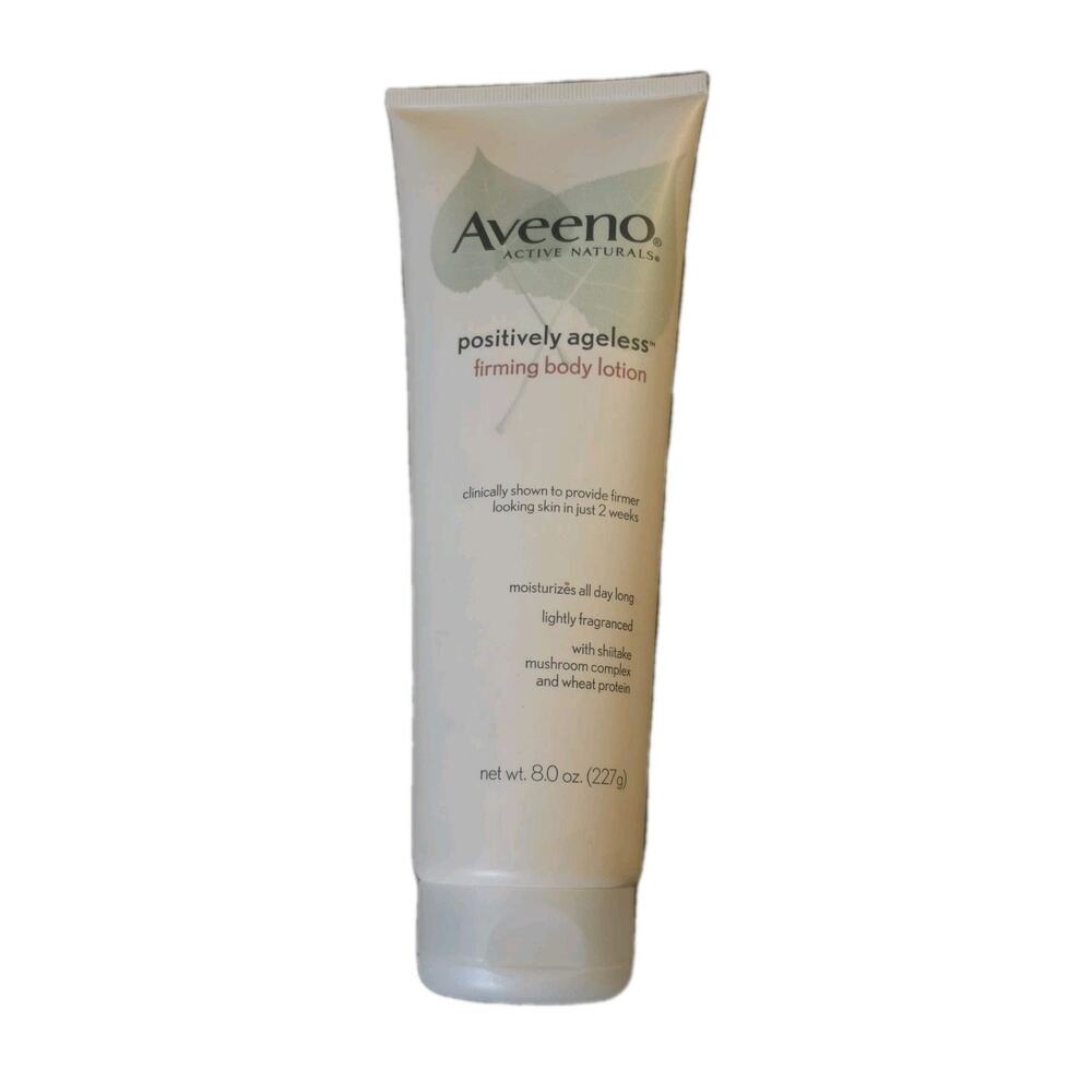 Aveeno Positively Ageless Firming Body Lotion 8oz Shiitake MUSHROOM Wheat NEW